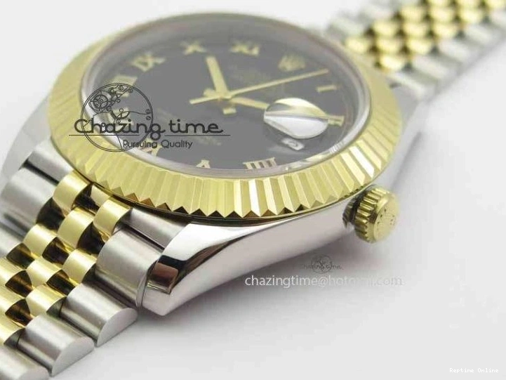 0210 DateJust II 41mm SS YG BP Maker Best Edition Black Roman Dial On Jubilee Bracelet A DailyWear 3665